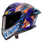Preview: Caberg Helm | Drift Evo II | Nobo | matt-schwarz/blau-lila-fluo-orange
