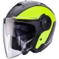 Preview: Caberg Helm Soho Milano matt-schwarz/fluo-gelb