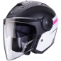 Preview: Caberg Helm Soho Zephir matt-schwarz/weiß-Fuchsia