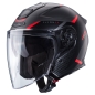 Preview: Caberg Helm | Flyon II | Boss | matt-grau/rot-schwarz