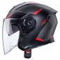 Preview: Caberg Helm Flyon II Boss matt-grau/rot-schwarz