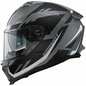 Preview: Germot Helm | GM 811 | matt-schwarz/silber-weiß