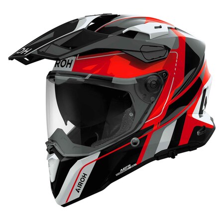 Airoh Helm | Commander 2 | Skip | schwarz/weiß-rot