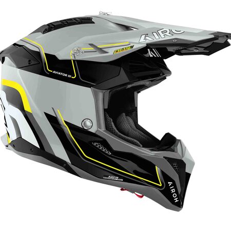 Preview: Airoh Helm | Aviator 3 | Leader | grau/schwarz-fluo-gelb