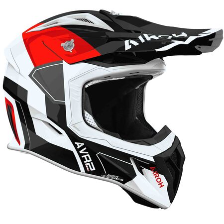Preview: Airoh Helm | Aviator Ace 2 | Shield | schwarz/weiß-rot