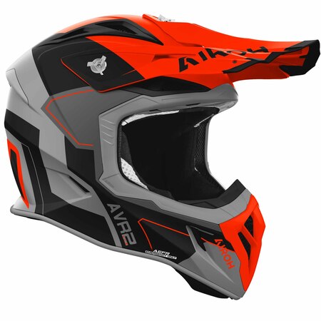 Preview: Airoh Helm | Aviator Ace 2 | Shield | matt-schwarz/grau-fluo-orange