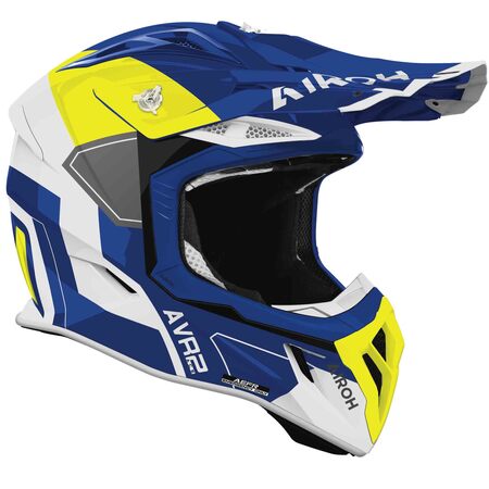 Preview: Airoh Helm | Aviator Ace 2 | Shield | blau/weiß-fluo-gelb
