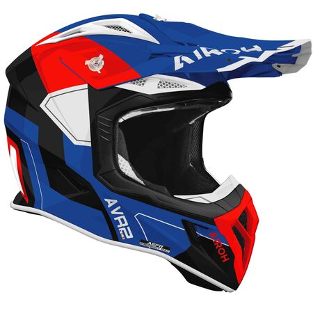Preview: Airoh Helm | Aviator Ace 2 | Shield | blau/schwarz-weiß-rot