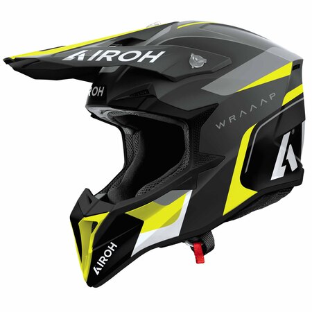 Airoh Helm | Wraaap | Conquer |  matt-schwarz/grau-fluo-gelb