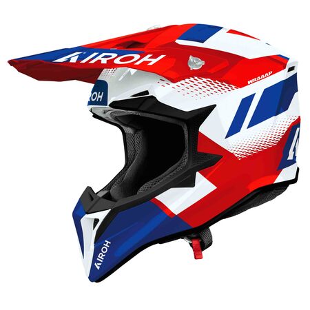 Airoh Helm | Wraaap | Vision | weiß/blau-rot
