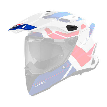 Airoh Schild Commander 2 Reveal weiß/blau-rot