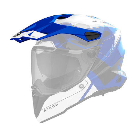 Airoh Schild Commander 2 Reveal blau/weiß-schwarz