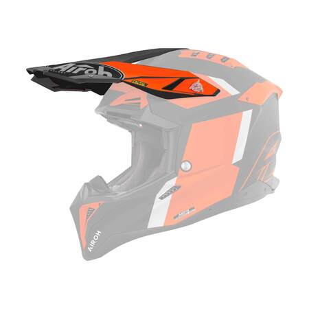 Airoh | Schild | Aviator 3 | Glory | matt-schwarz/orange-weiß