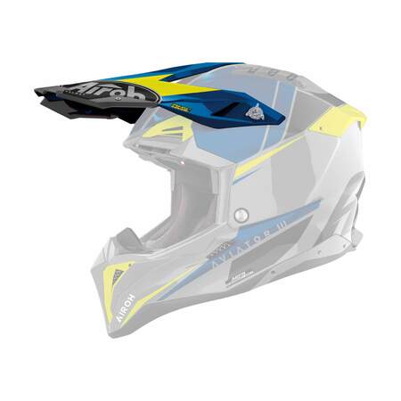 Airoh | Schild | Aviator 3 | Push | grau/blau-fluo-gelb