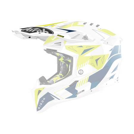 Airoh | Schild | Aviator 3 | Spin | weiß/blau-fluo-gelb