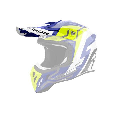 Airoh | Schild | Aviator Ace 2 | Ground | weiß/blau-fluo-gelb