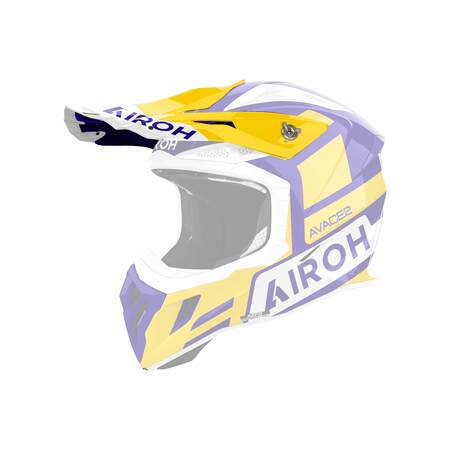 Airoh | Schild | Aviator Ace 2 | Sake | weiß/blau-gelb