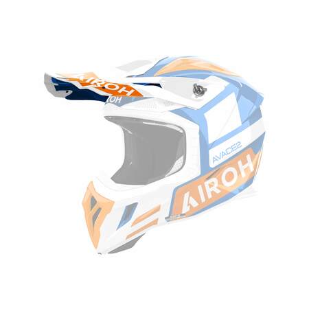 Airoh | Schild | Aviator Ace 2 | Sake | weiß/orange-blau