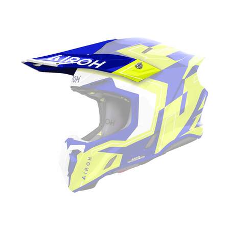 Airoh | Schild | Twist 3 | Dizzy | blau/fluo-gelb-weiß
