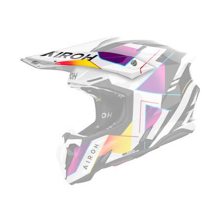 Airoh | Schild | Twist 3 | Rainbow | weiß/schwarz-rot-gelb-rosa