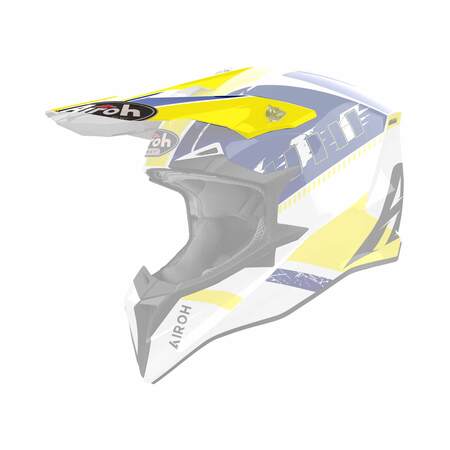 Airoh | Schild | Wraaap | Feel | weiß/blau-fluo-gelb