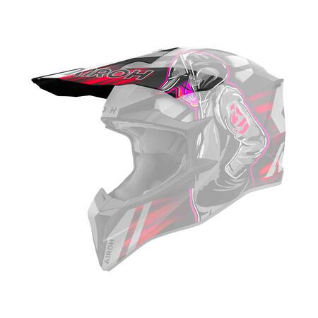 Airoh | Schild | Wraaap | Cyber | matt-schwarz/grau-rot