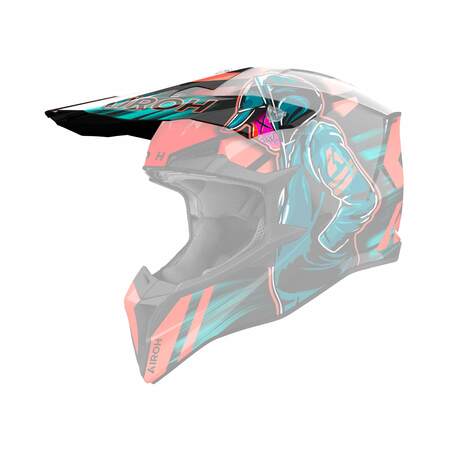 Airoh | Schild | Wraaap | Cyber | schwarz/orange-blau