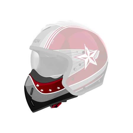 Airoh | Kinnteil | J 110 | Command | grau/burgundy-weiß