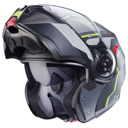 Caberg Helm | Duke Evo | Move | matt-gun metallic/schwarz-fluo-gelb