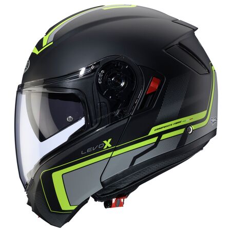 Caberg Helm | Levo X | Elite | matt-schwarz/anthrazit-fluo-gelb