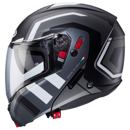 Caberg Helm Horus X Road matt-schwarz/gun-metallic-weiß