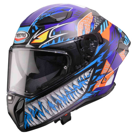 Caberg Helm | Drift Evo II | Nobo | matt-schwarz/blau-lila-fluo-orange