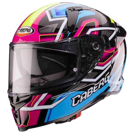 Caberg Helm | Avalon X | Brama | schwarz/hellblau-fluo-gelb-Fuchsia
