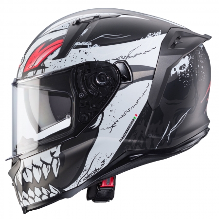 Caberg Helm Avalon X Punk matt-grau/schwarz-rot