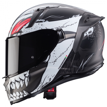 Caberg Helm | Avalon X | Punk | matt-grau/schwarz-rot
