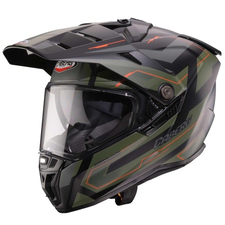 Caberg Helm | Tanami | Ranger | matt-schwarz/military grün-grau