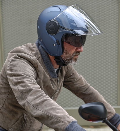 Caberg Helm Soho matt-blau