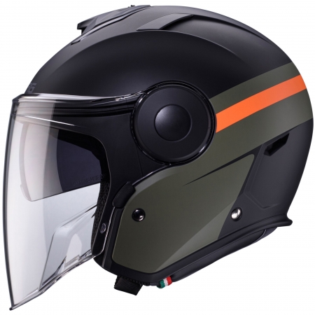 Caberg Helm Soho Zephir matt-schwarz/grün-orange