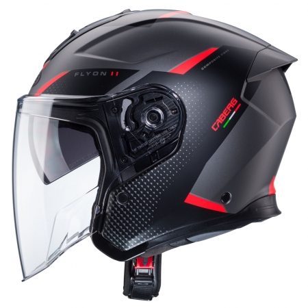 Caberg Helm | Flyon II | Boss | matt-grau/rot-schwarz