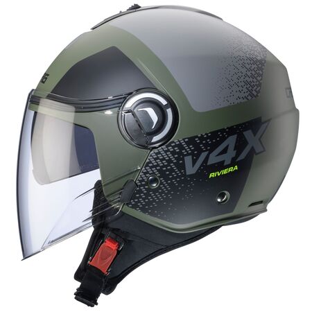 Caberg Helm | Riviera V4 X | Alpha | matt-grün/schwarz-grau