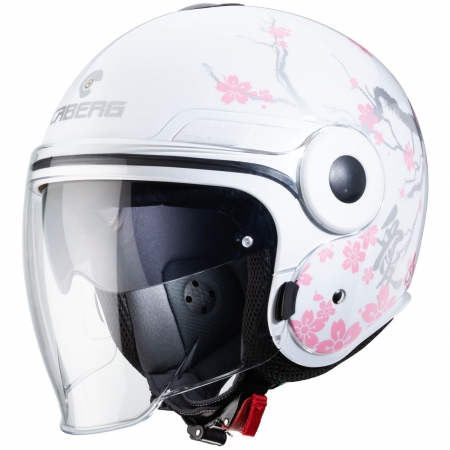 Caberg Helm Uptown Bloom weiß/silber-pink