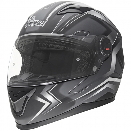 Germot Helm GM 320 matt-schwarz/weiß