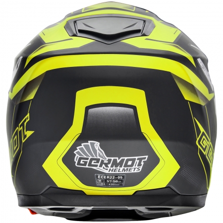Germot Helm GM 330 matt-schwarz/fluo-gelb