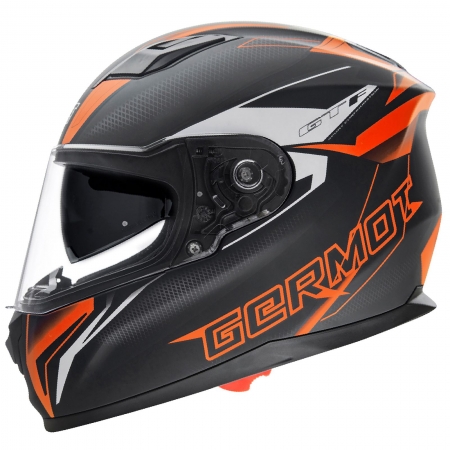 Germot Helm GM 330 matt-schwarz/orange