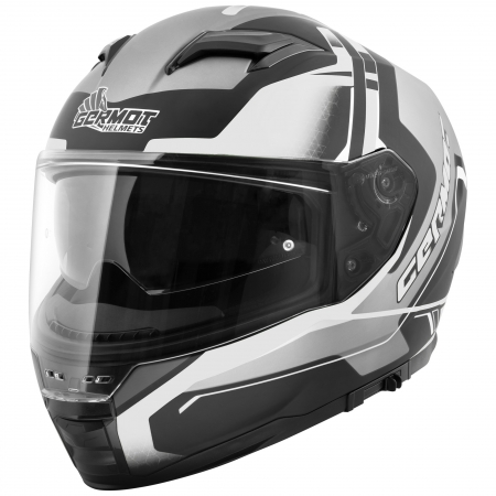 Germot Helm GM 350 matt-schwarz/grau-weiß