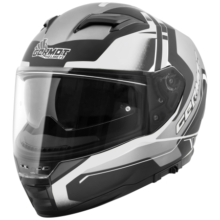 Germot Helm | GM 350 | matt-schwarz/grau-weiß