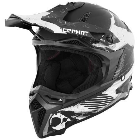 Germot Helm | GM 540 | matt-schwarz/weiß-grau