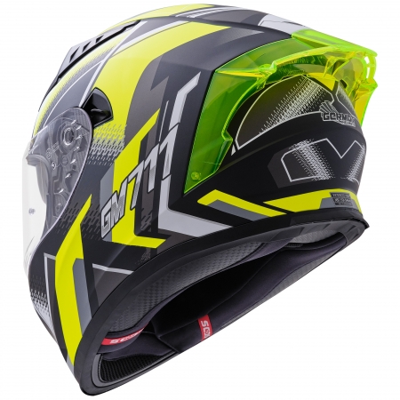 Germot Helm | GM 711 | matt-schwarz/fluo-gelb
