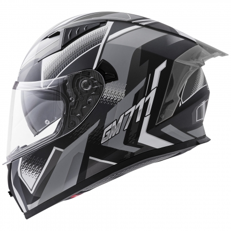 Germot Helm GM 711 matt-schwarz/grau