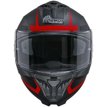 Preview: Germot Helm | GM 811 | matt-schwarz/gun-rot